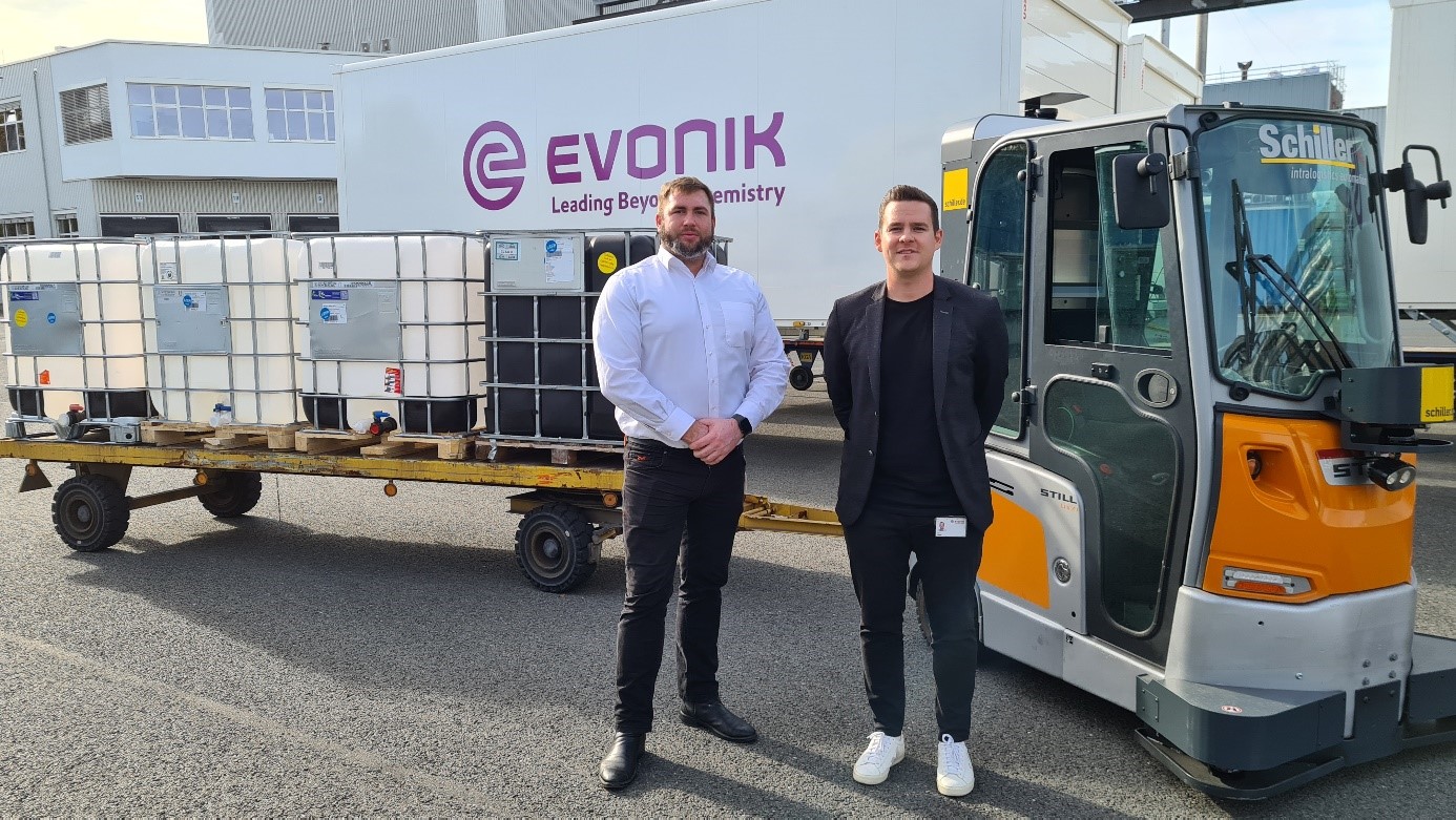 Autonomer Outdoor Routenzug in der Teststellung bei Evonik